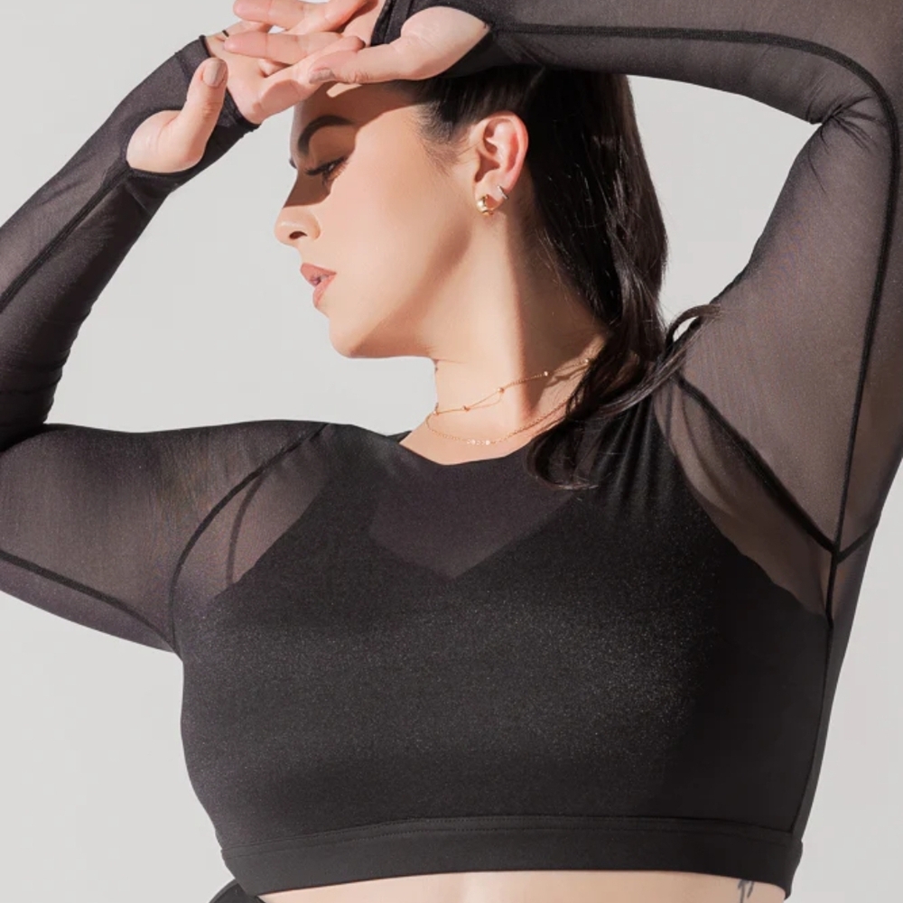 Long Sleeve Mesh Bra